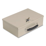 SteelMaster® Fire Retardant Cash/Security Box, 1 Compartment, Key Lock, 4 x 12.75 x 8.25, Sand (MMF221614003) Each