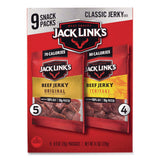 Jack Link’s Beef Jerky Variety Pack, Original/Teriyaki, 8.1 oz Bag, 9/Carton (GRR22002688) Case of 9