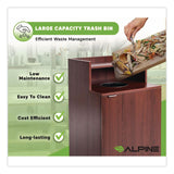 Alpine Industries Food Service Trash Enclosure, 32 gal, Melamine Faced Chipboard, Mahogany (ALH476DHMA) Each