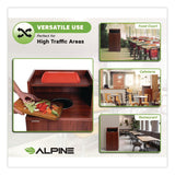 Alpine Industries Food Service Trash Enclosure, 32 gal, Melamine Faced Chipboard, Mahogany (ALH476DHMA) Each