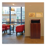 Alpine Industries Food Service Trash Enclosure, 32 gal, Melamine Faced Chipboard, Mahogany (ALH476DHMA) Each