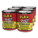Flex Seal Products® Flex Super Wide Duct Tape, 4" Core, 39 mil Thick, 4.6" x 20 ft, Black, 6/Carton (FSGDTBLKR4620) Case of 6