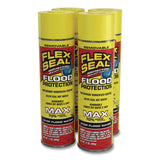 Flex Seal Products® Removable Rubber Sealant Coating Flood Protection Spray, 17 oz Aerosol Can, Dries Yellow, 4/Carton (FSGRFSYELR24) Case of 4