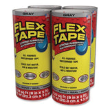 Flex Seal Products® Flex Tape Strong Rubberized Waterproof Tape, 4" Core, 39 mil Thick, 8" x 5 ft, Gray, 4/Carton (FSGTFSGRYR0805) Case of 4
