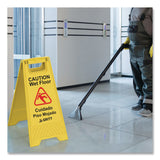Gritt Commercial Caution Wet Floor Sign, 11.8 x 12 x 24, Yellow, 3/Pack (GCEGRI184YEL3PK) Case of 3