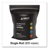 Gritt Commercial Surface Care Wipes, 1-Ply, 6 x 8, Fresh Scent, White, 800 Wipes (GCEGRI5RW1) Each