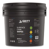 Gritt Commercial Surface Care Wipes, 1-Ply, 6 x 8, Fresh Scent, White, 800 Wipes/Bucket (GCEGRI5RW1B) Each