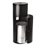 Gritt Commercial Floor Stand Wet Wipe Dispenser Station with 7 Gallon Built-In Trash Can, 13.1 x 13.1 x 36, Black (GCEGRI509BLK) Each