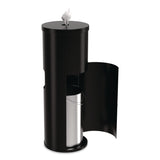 Gritt Commercial Floor Stand Wet Wipe Dispenser Station with 7 Gallon Built-In Trash Can, 13.1 x 13.1 x 36, Black (GCEGRI509BLK) Each