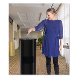 Gritt Commercial Floor Stand Wet Wipe Dispenser Station with 7 Gallon Built-In Trash Can, 13.1 x 13.1 x 36, Black (GCEGRI509BLK) Each
