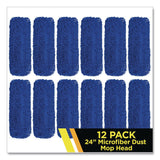 Gritt Commercial Microfiber Looped Dust Mop Pad Head, 24 x 5, Blue, 12/Carton (GCEGRI1822412PK) Case of 12