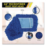 Gritt Commercial Microfiber Looped Dust Mop Pad Head, 24 x 5, Blue, 12/Carton (GCEGRI1822412PK) Case of 12