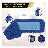 Gritt Commercial Microfiber Looped Dust Mop Pad Head, 48 x 5, Blue, 6/Pack (GCEGRI182486PK) Case of 6