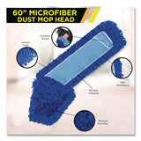 Gritt Commercial Microfiber Looped Dust Mop Pad Head, 60 x 5, Blue (GCEGRI18260) Each