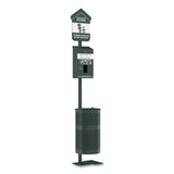 Furloo Pet Waste Station Kit with Foot Pedal, Header Bag Locking Dispenser, 11.5 Gallon Trash Can, Pole, and Glow-in-the-Dark Sign (GCEFLO11HSG) Each