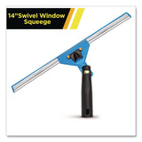 Gritt Commercial Swivel Window Squeegee with Quick Release, 14" Wide Blade (GCEGRI129) Each