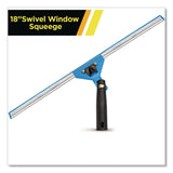Gritt Commercial Swivel Window Squeegee with Quick Release, 18" Wide Blade (GCEGRI12918) Each