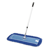 Gritt Commercial All-In-One Microfiber Dust Mop Set with Telescopic Handle, 36 x 5, Blue Microfiber Head, 72" Silver Aluminum Handle, 4/Kit (GCEGRI17436T4PK) Each