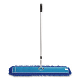 Gritt Commercial All-In-One Microfiber Dust Mop Set with Telescopic Handle, 48 x 5, Blue Microfiber Head, 72" Silver Aluminum Handle, 4/Kit (GCEGRI17448T4PK) Each