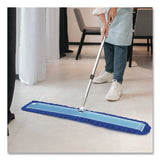 Gritt Commercial All-In-One Microfiber Dust Mop Set with Telescopic Handle, 60 x 5, Blue Microfiber Head, 40" to 72" Silver Aluminum Handle (GCEGRI17460T) 1 KT