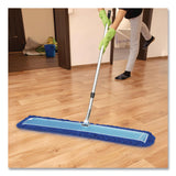 Gritt Commercial All-In-One Microfiber Dust Mop Set with Telescopic Handle, 60 x 5, Blue Microfiber Head, 72" Silver Aluminum Handle, 4/Kit (GCEGRI17460T4PK) Each