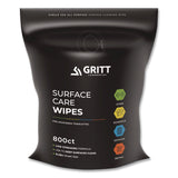 Gritt Commercial Surface Care Wipes, 1-Ply, 6 x 8, Fresh, White, 800/Pack, 4 Packs/Carton (GCEGRI5RW4) Case of 4