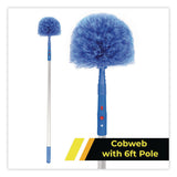 Gritt Commercial Cobweb/Corner Duster Brush with Telescopic Pole, 3 ft to 6 ft Handle (GCEGRI1026F) Each