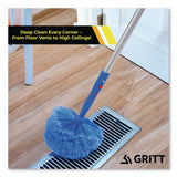 Gritt Commercial Cobweb/Corner Duster Brush with Telescopic Pole, 3 ft to 6 ft Handle (GCEGRI1026F) Each