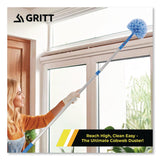 Gritt Commercial Cobweb/Corner Duster Brush with Telescopic Pole, 3 ft to 6 ft Handle, 2/Kit (GCEGRI1026F2PK) Each