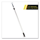 Gritt Commercial 72" Aluminum Telescopic Dust Mop Handle, 1" dia x 42" to 72", Silver (GCEGRI181) Each