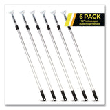 Gritt Commercial 72" Aluminum Telescopic Dust Mop Handle, 1" dia x 42" to 72", Silver, 6/Pack (GCEGRI1816PK) Case of 6