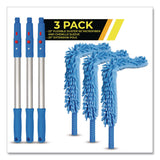 Gritt Commercial Flexible Wand Duster with Microfiber and Chenille Sleeve and 20" Pole, 3/Kit (GCEGRI17520I3PK) Each