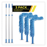 Gritt Commercial Flexible Wand Duster with Microfiber and Chenille Sleeve and 6 ft Telescopic Pole, 3/Kit (GCEGRI1756F3PK) Each