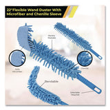 Gritt Commercial Flexible Wand Duster with Microfiber and Chenille Sleeve, 22" Length (GCEGRI176) Each