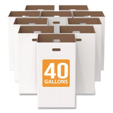 Gritt Commercial 40 Gallon Corrugated Cardboard Trash Can and Recycling Container, White, 10/Carton (GCEGRI52040G10) Case of 10