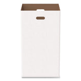 Gritt Commercial 40 Gallon Corrugated Cardboard Trash Can and Recycling Container, White, 10/Carton (GCEGRI52040G10) Case of 10