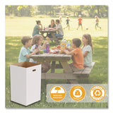 Gritt Commercial 40 Gallon Corrugated Cardboard Trash Can and Recycling Container, White, 10/Carton (GCEGRI52040G10) Case of 10
