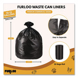 Furloo 13-Gallon Heavy Duty Dog Waste Station Can Liners, Open-Face, 13 gal, 26" x 33", Black, 50 Bags (GCEFLO22) Each