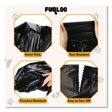 Furloo 13-Gallon Heavy Duty Dog Waste Station Can Liners, Open-Face, 13 gal, 26" x 33", Black, 50 Bags (GCEFLO22) Each