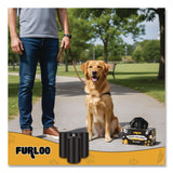 Furloo 13-Gallon Heavy Duty Dog Waste Station Can Liners, Open-Face, 13 Gallons, 26" x 33", Black, 50 Bags/Roll, 2/Pack (GCEFLO222PK) Each