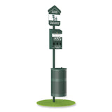Furloo Pet Waste Station Starter Kit with Roll Bag Dispenser, Bags and Liners, 11.5 gal, Top Door, Green (GCEFLO1RSGB) Each