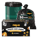 Furloo Pet Waste Station Starter Kit with Roll Bag Dispenser, Bags and Liners, 11.5 gal, Top Door, Green (GCEFLO1RSGB) Each