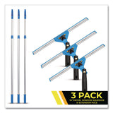 Gritt Commercial Pro Window Washing Kit with Swivel Squeegee and 6 ft Telescopic Pole, 14" Wide Blade, 3/Kit (GCEGRI1306F143P) Each