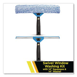 Gritt Commercial Swivel Window Washing Kit with Squeegee and Washer, 14" Wide, 3/Kit (GCEGRI1363PK) Each