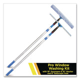 Gritt Commercial Pro Window Washing Kit with Squeegee, Washer and 6 ft Telescopic Pole, 18" Wide Blade (GCEGRI1376F18) Each