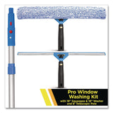 Gritt Commercial Pro Window Washing Kit with Squeegee, Washer and 6 ft Telescopic Pole, 18" Wide Blade (GCEGRI1376F18) Each