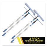 Gritt Commercial Pro Window Washing Kit with Squeegee, Washer and 6 ft Telescopic Pole, 18" Wide Blade, 2/Kit (GCEGRI1376F182P) Each