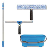 Gritt Commercial Pro Window Washing Kit with 14" Wide Blade Squeegee, Washer, 6 ft Telescopic Pole and 3 gal Heavy-Duty Bucket (GCEGRI137B6F14) Each