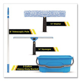 Gritt Commercial Pro Window Washing Kit with 14" Wide Blade Squeegee, Washer, 6 ft Telescopic Pole and 3 gal Heavy-Duty Bucket (GCEGRI137B6F14) Each