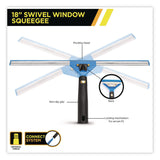 Gritt Commercial Pro Window Washing Kit with Squeegee, Washer and 20" Pole, 18" Wide Blade (GCEGRI13818) Each